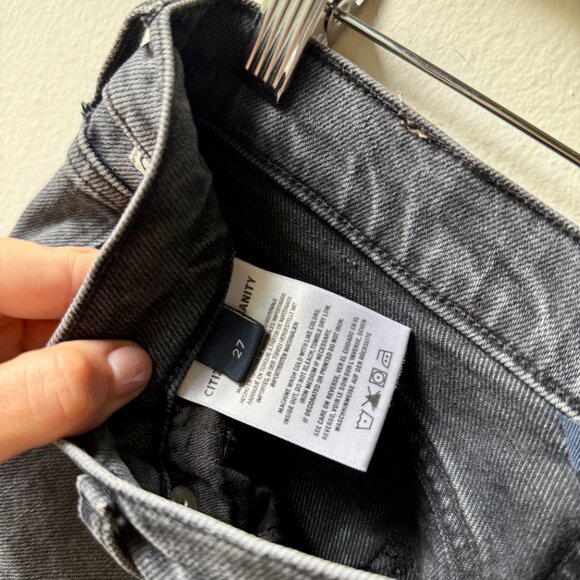 Citizens of Humanity, Charlotte high-rise straight jeans, Washed Black, Size 27 - Picture 5 of 8